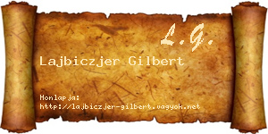 Lajbiczjer Gilbert névjegykártya